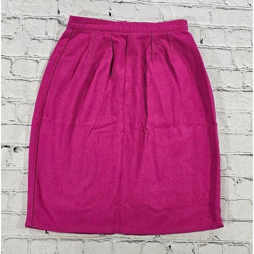 Vintage PROMOD French Felted Wool Mini Skirt Pink WOMENS SIZE 36 US 4